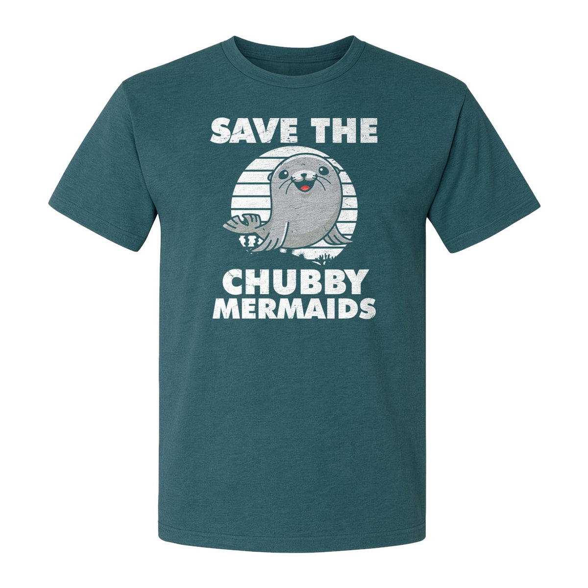 Seal T-Shirt, Save The Chubby Mermaids Graphic for Ocean Animal Lovers