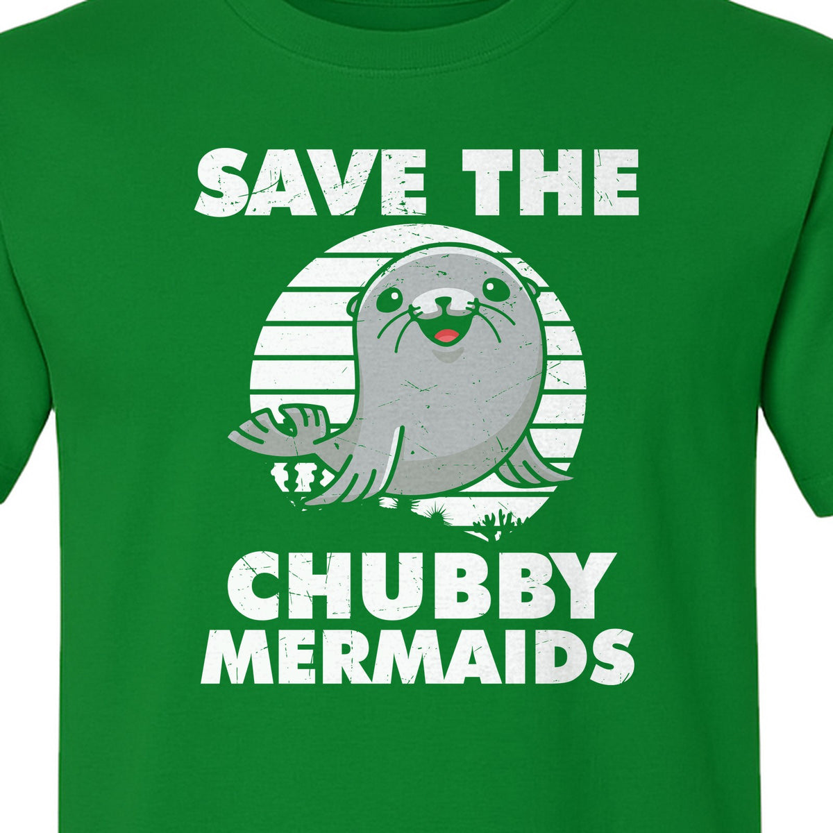 Seal T-Shirt, Save The Chubby Mermaids Graphic for Ocean Animal Lovers