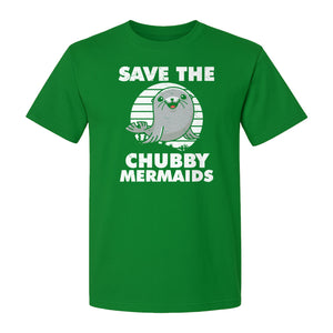 Seal T-Shirt, Save The Chubby Mermaids Graphic for Ocean Animal Lovers