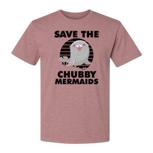 Seal T-Shirt, Save The Chubby Mermaids Graphic for Ocean Animal Lovers