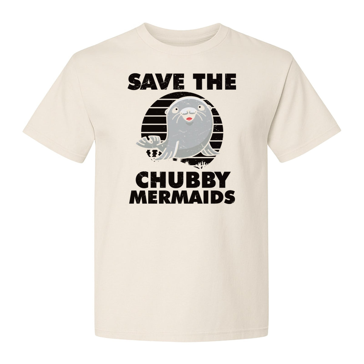 Seal T-Shirt, Save The Chubby Mermaids Graphic for Ocean Animal Lovers