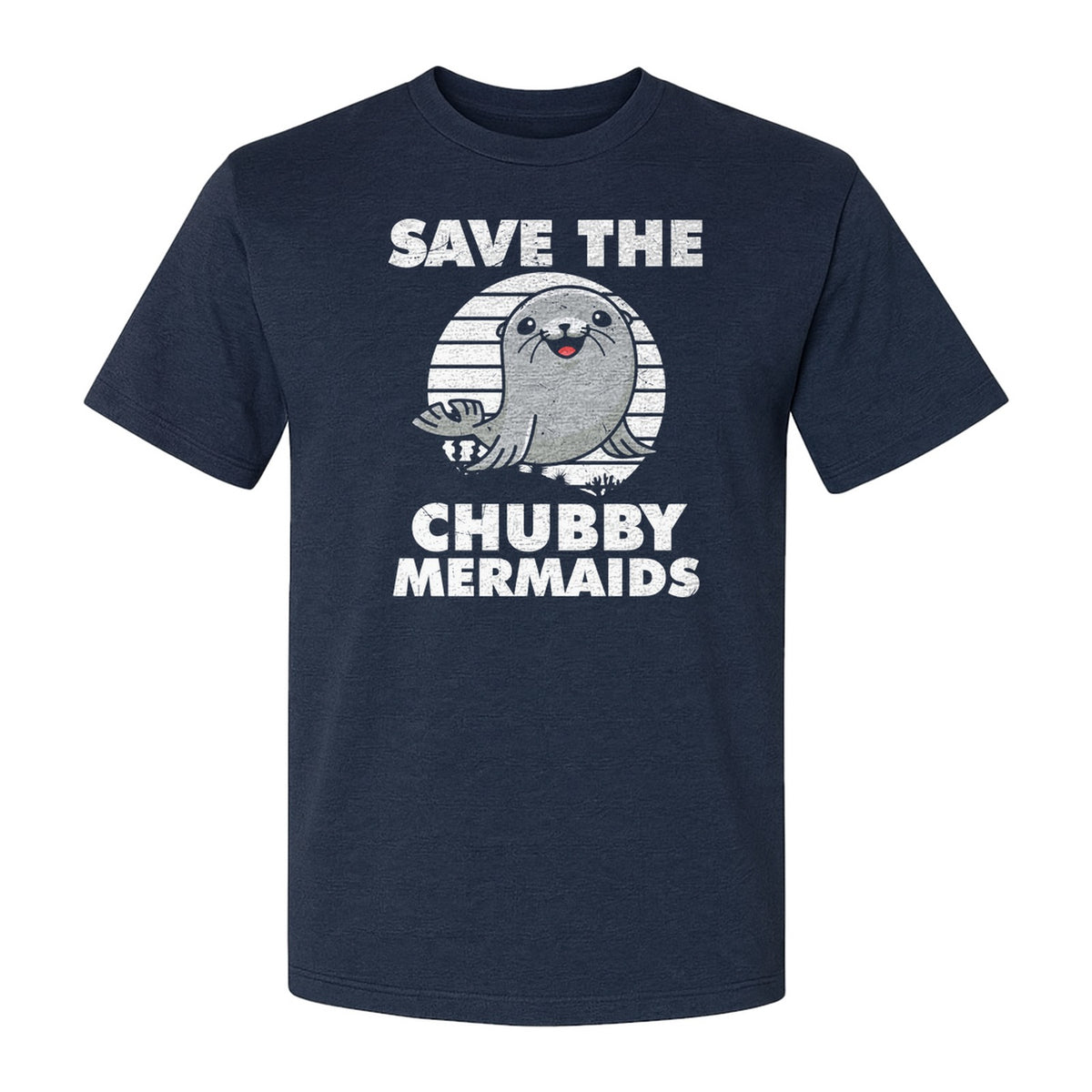 Seal T-Shirt, Save The Chubby Mermaids Graphic for Ocean Animal Lovers