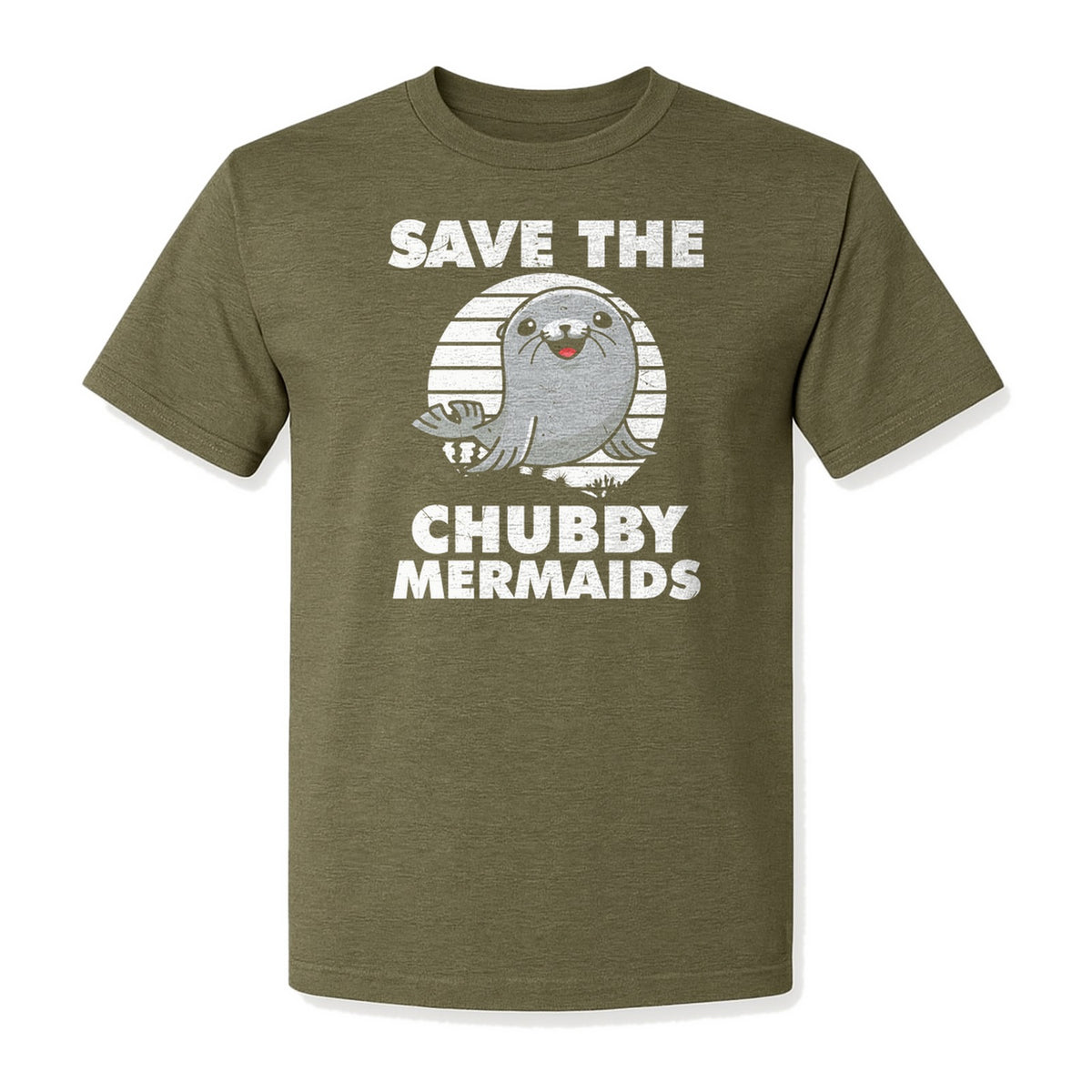 Seal T-Shirt, Save The Chubby Mermaids Graphic for Ocean Animal Lovers