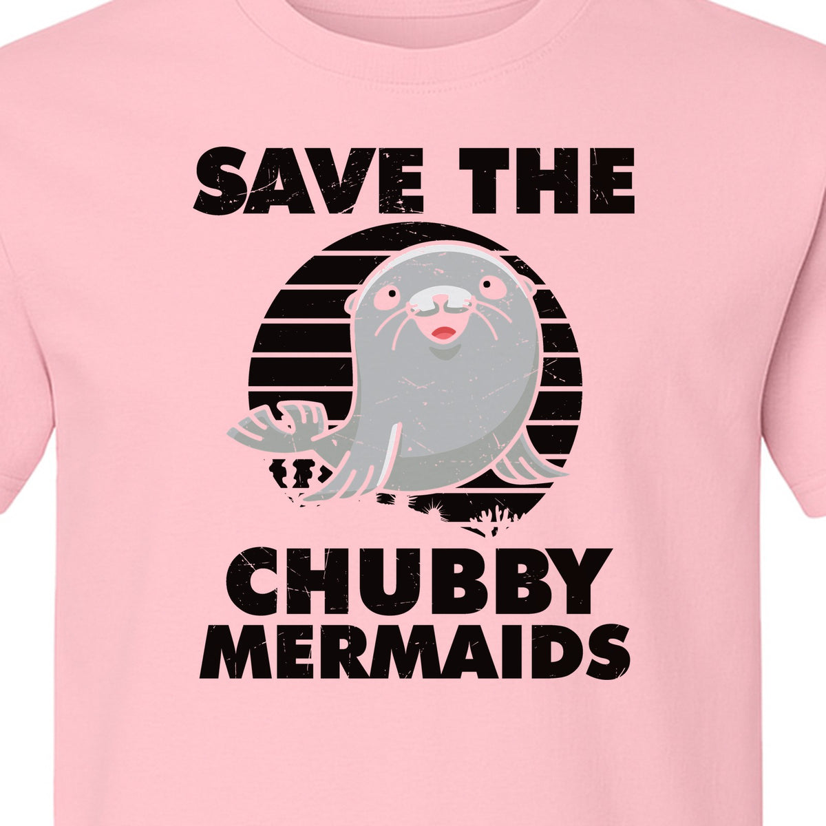 Seal T-Shirt, Save The Chubby Mermaids Graphic for Ocean Animal Lovers