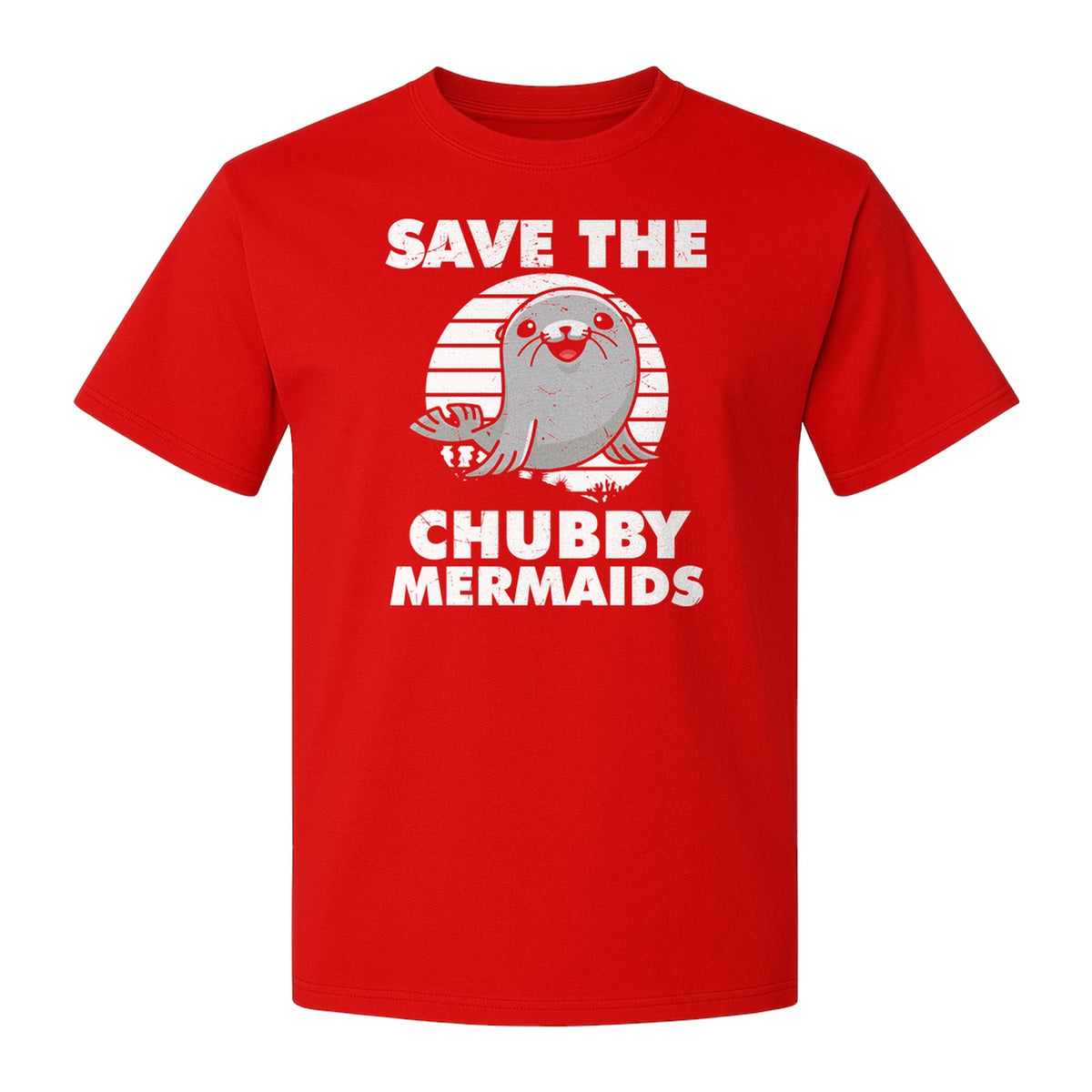 Seal T-Shirt, Save The Chubby Mermaids Graphic for Ocean Animal Lovers