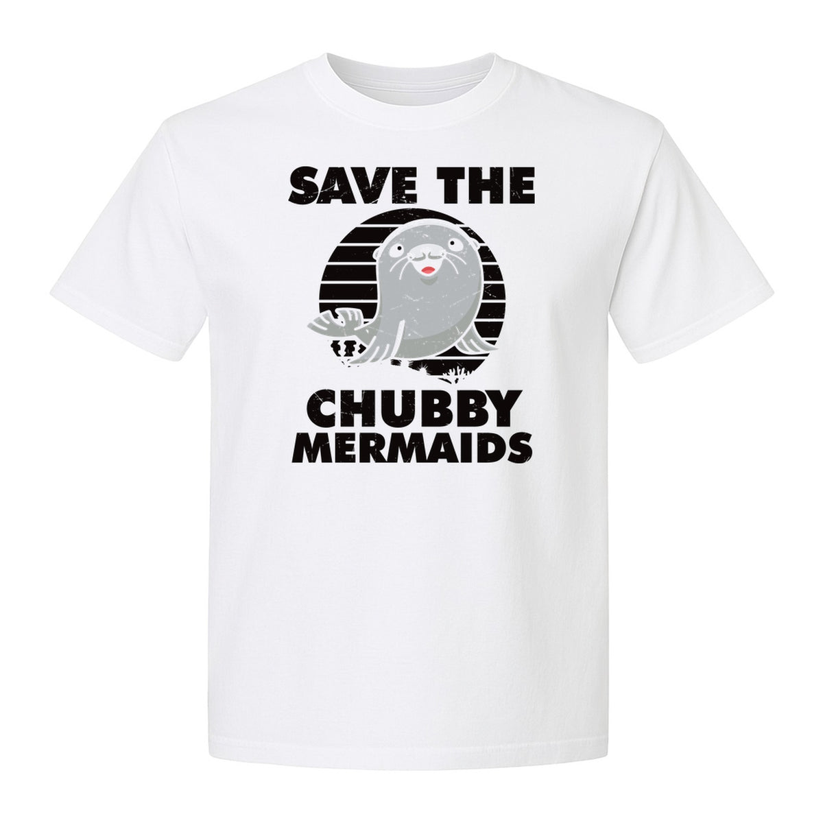 Seal T-Shirt, Save The Chubby Mermaids Graphic for Ocean Animal Lovers