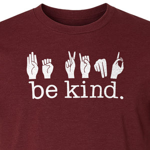 ASL T-Shirt, Be Kind Sign Language Design for Speech Therapists, Interpreters and Teachers