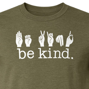 ASL T-Shirt, Be Kind Sign Language Design for Speech Therapists, Interpreters and Teachers