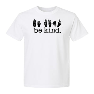 ASL T-Shirt, Be Kind Sign Language Design for Speech Therapists, Interpreters and Teachers