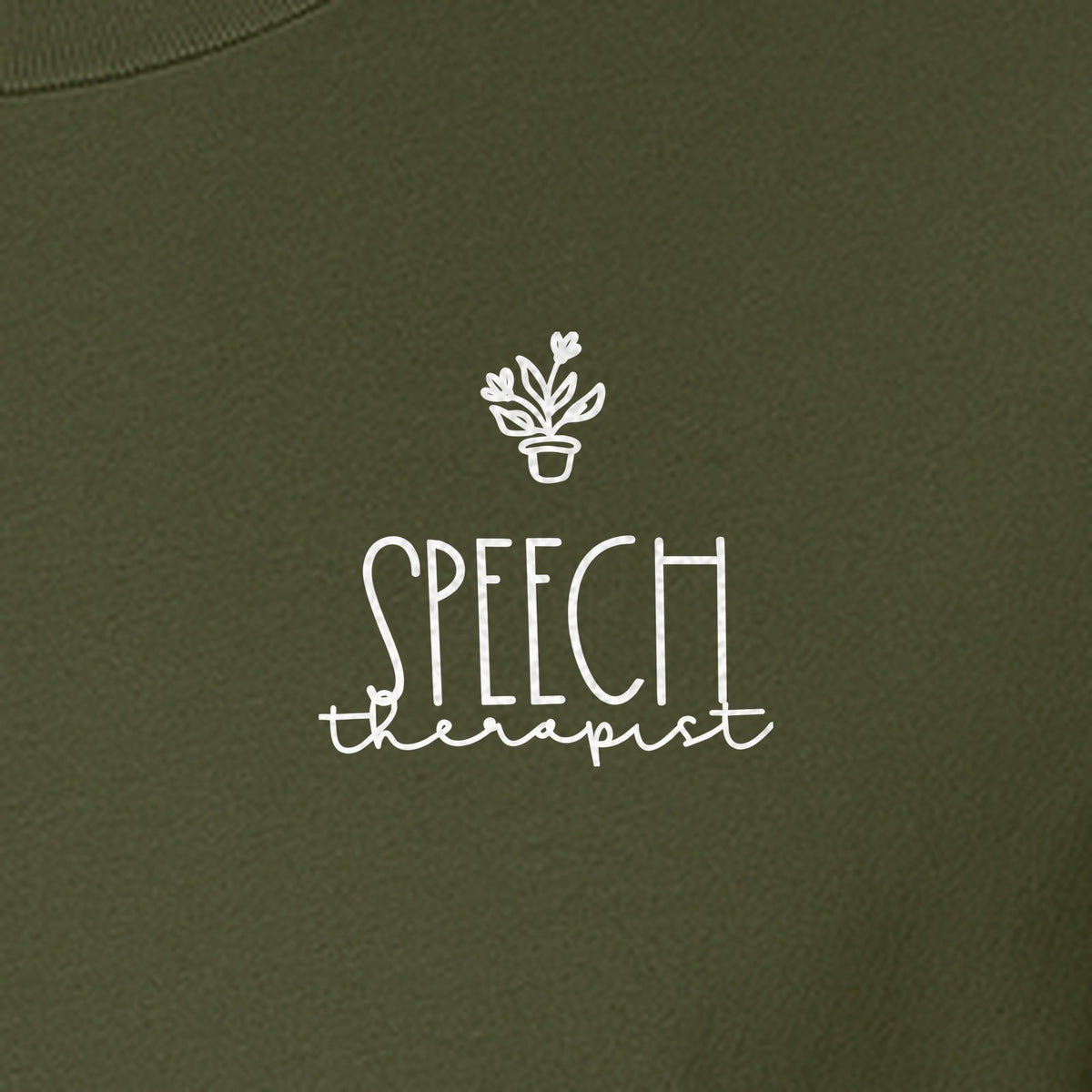 Speech Therapist T-Shirt, Small Left Chest Design for SLPs and Language Pathologists