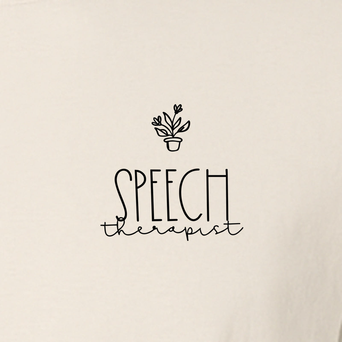 Speech Therapist T-Shirt, Small Left Chest Design for SLPs and Language Pathologists