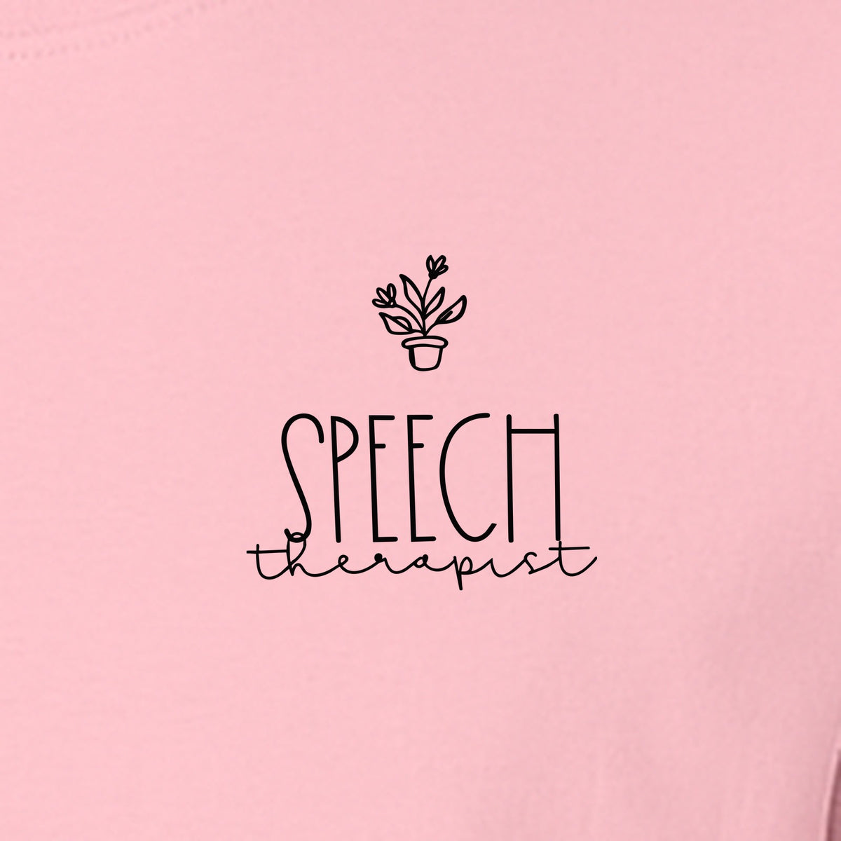Speech Therapist T-Shirt, Small Left Chest Design for SLPs and Language Pathologists