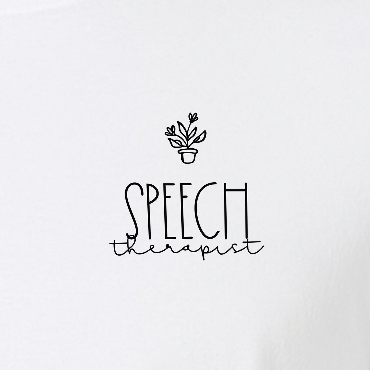 Speech Therapist T-Shirt, Small Left Chest Design for SLPs and Language Pathologists