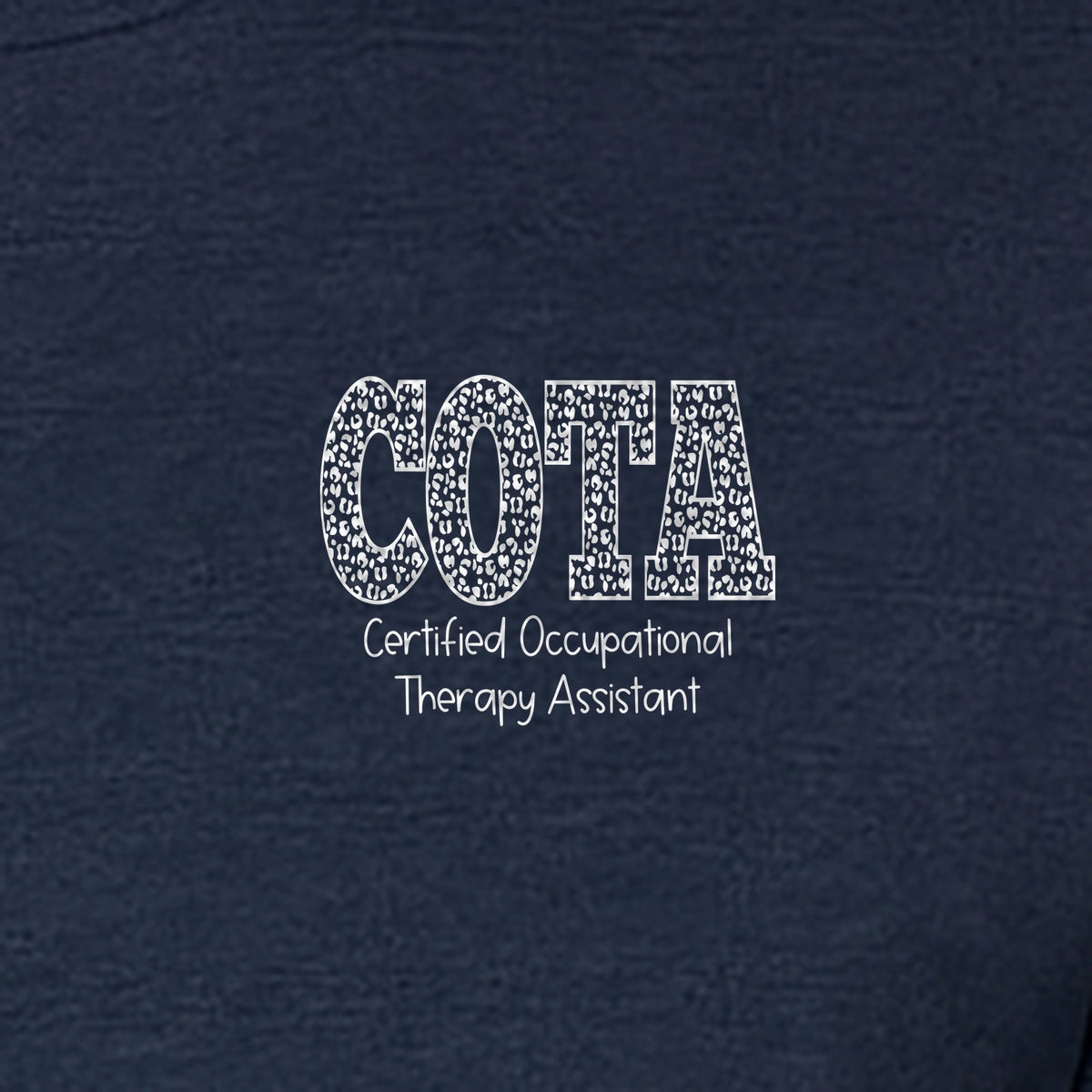 COTA T-Shirt, Certified Occupational Therapy Assistant Left Chest Print for Graduates and Rehab Staff