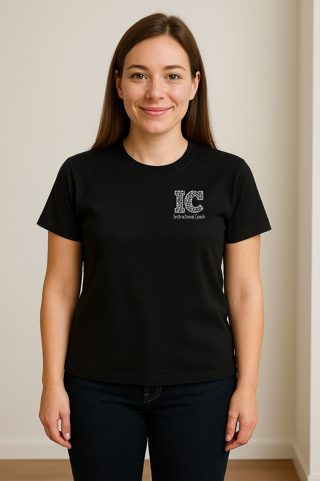 Instructional Coach T-Shirt, IC Left Chest Design for Educators, School Staff and Faculty Appreciation