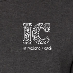 Instructional Coach T-Shirt, IC Left Chest Design for Educators, School Staff and Faculty Appreciation