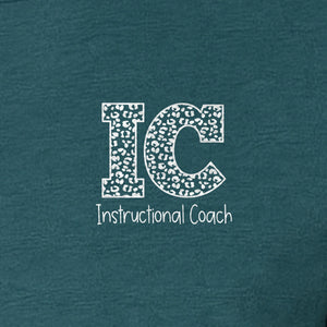 Instructional Coach T-Shirt, IC Left Chest Design for Educators, School Staff and Faculty Appreciation