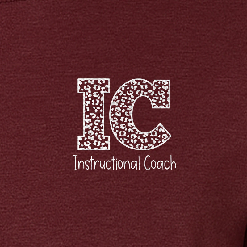 Instructional Coach T-Shirt, IC Left Chest Design for Educators, School Staff and Faculty Appreciation
