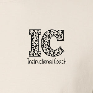 Instructional Coach T-Shirt, IC Left Chest Design for Educators, School Staff and Faculty Appreciation