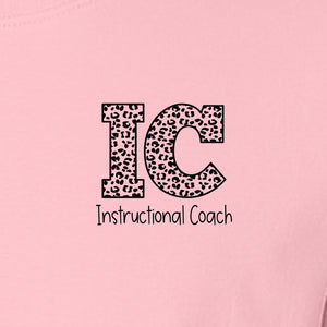 Instructional Coach T-Shirt, IC Left Chest Design for Educators, School Staff and Faculty Appreciation