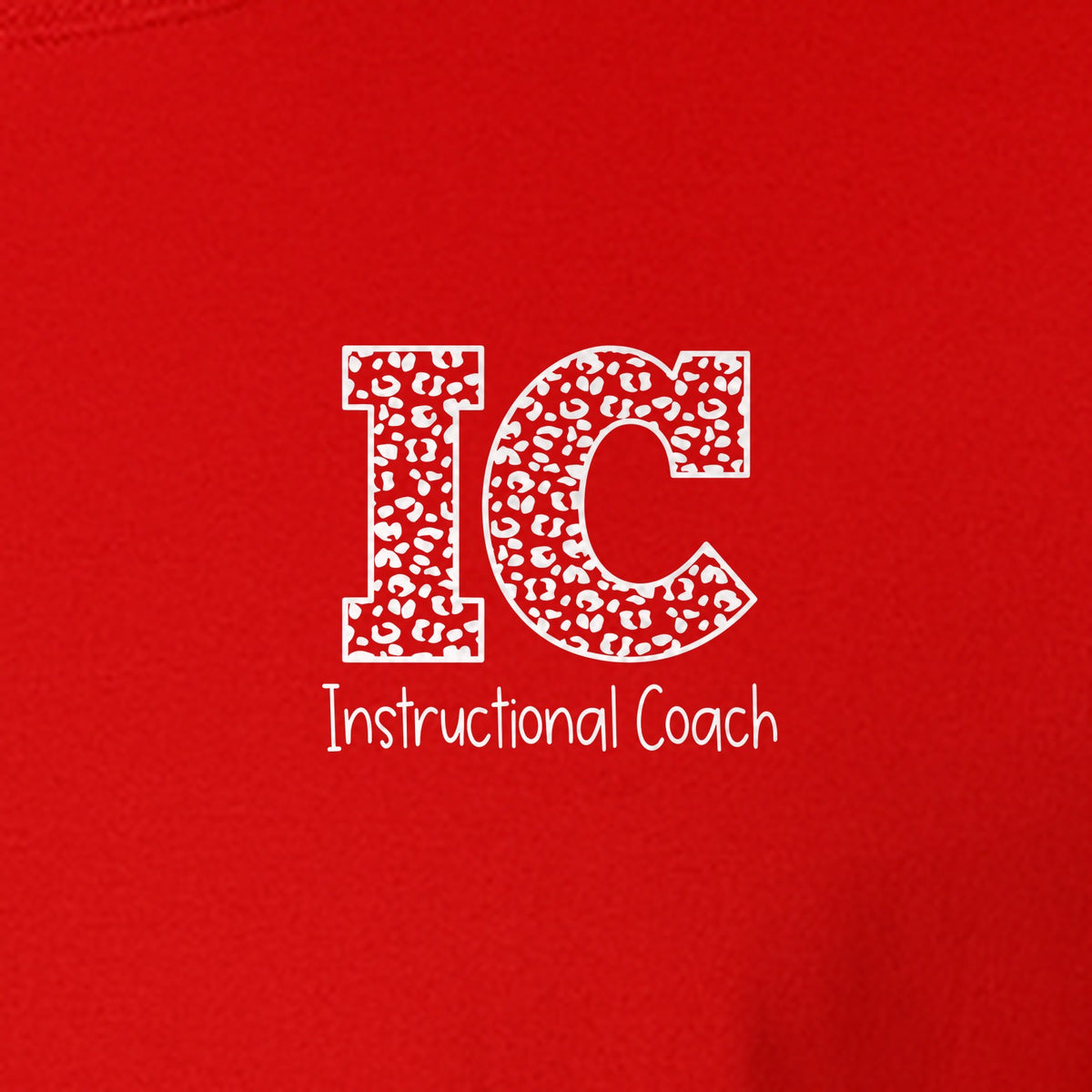 Instructional Coach T-Shirt, IC Left Chest Design for Educators, School Staff and Faculty Appreciation