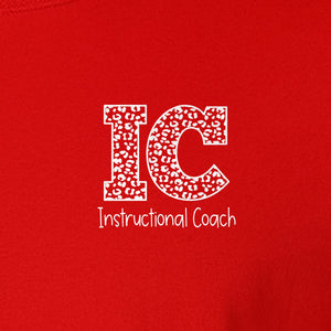 Instructional Coach T-Shirt, IC Left Chest Design for Educators, School Staff and Faculty Appreciation