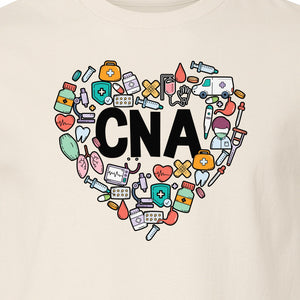 CNA T-Shirt, Heart Medical Icons Design for Nursing Students and Healthcare Workers