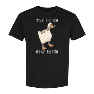 Goose T-Shirt, Mess With The Honk You Get The Bonk Funny Bird Lover Gift