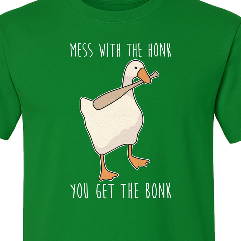 Goose T-Shirt, Mess With The Honk You Get The Bonk Funny Bird Lover Gift
