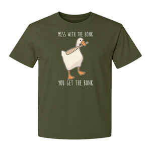 Goose T-Shirt, Mess With The Honk You Get The Bonk Funny Bird Lover Gift