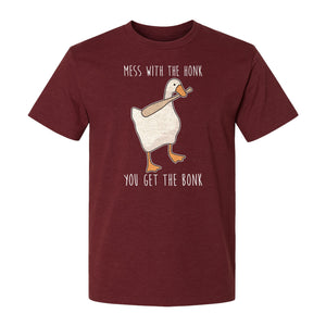 Goose T-Shirt, Mess With The Honk You Get The Bonk Funny Bird Lover Gift