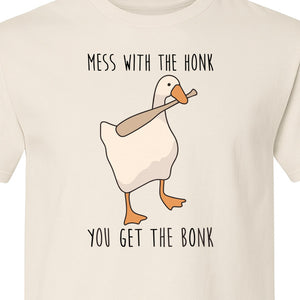 Goose T-Shirt, Mess With The Honk You Get The Bonk Funny Bird Lover Gift