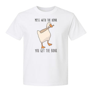 Goose T-Shirt, Mess With The Honk You Get The Bonk Funny Bird Lover Gift