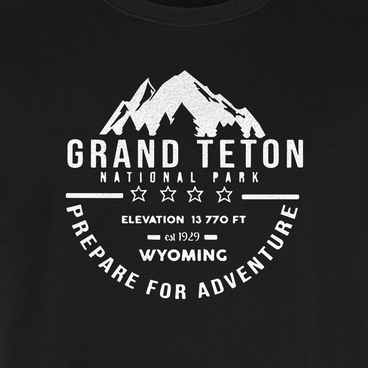 Grand Teton National Park T-Shirt, Wyoming Mountain Hiking Adventure Graphic for Campers and Travelers