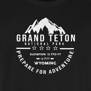 Grand Teton National Park T-Shirt, Wyoming Mountain Hiking Adventure Graphic for Campers and Travelers