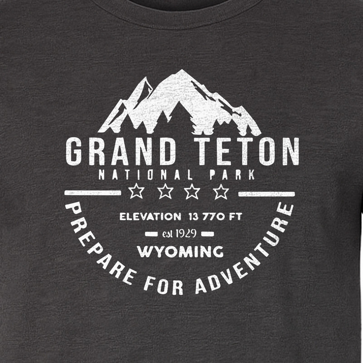 Grand Teton National Park T-Shirt, Wyoming Mountain Hiking Adventure Graphic for Campers and Travelers