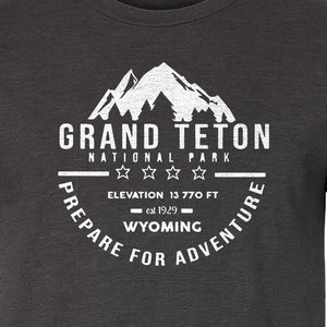 Grand Teton National Park T-Shirt, Wyoming Mountain Hiking Adventure Graphic for Campers and Travelers
