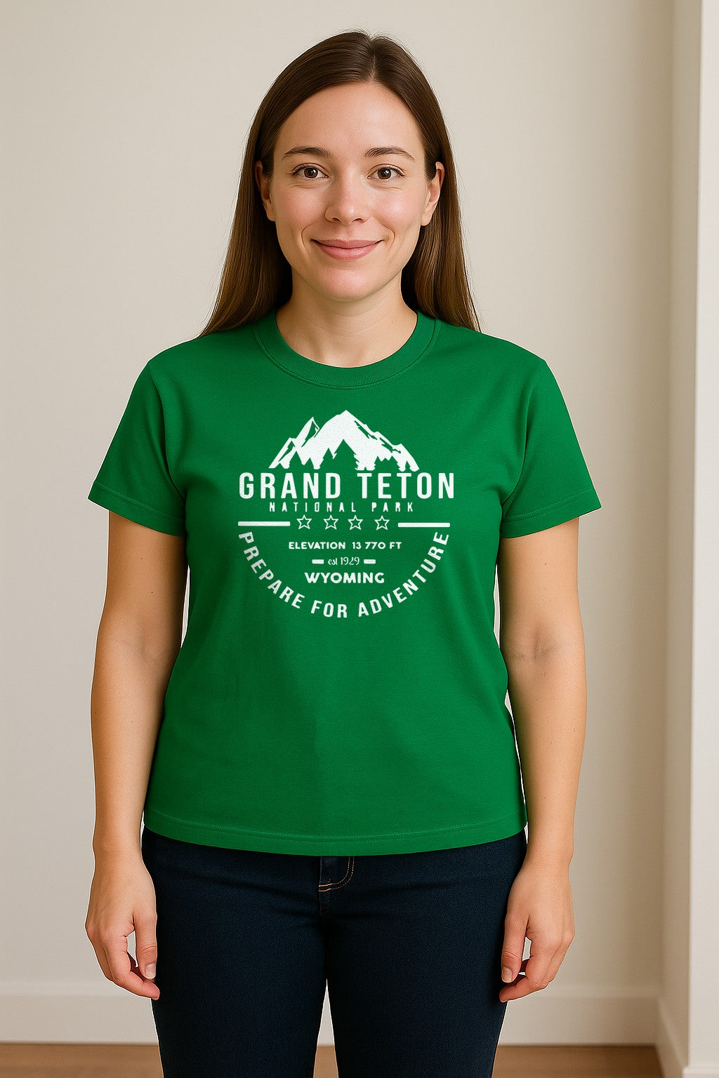Grand Teton National Park T-Shirt, Wyoming Mountain Hiking Adventure Graphic for Campers and Travelers