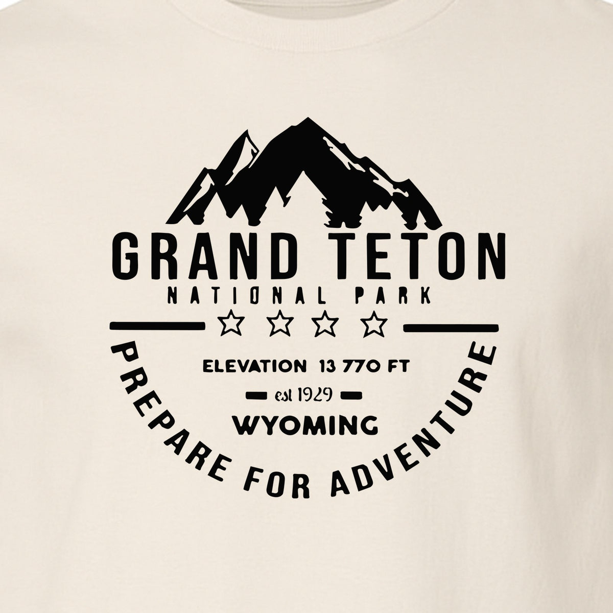 Grand Teton National Park T-Shirt, Wyoming Mountain Hiking Adventure Graphic for Campers and Travelers