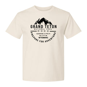 Grand Teton National Park T-Shirt, Wyoming Mountain Hiking Adventure Graphic for Campers and Travelers