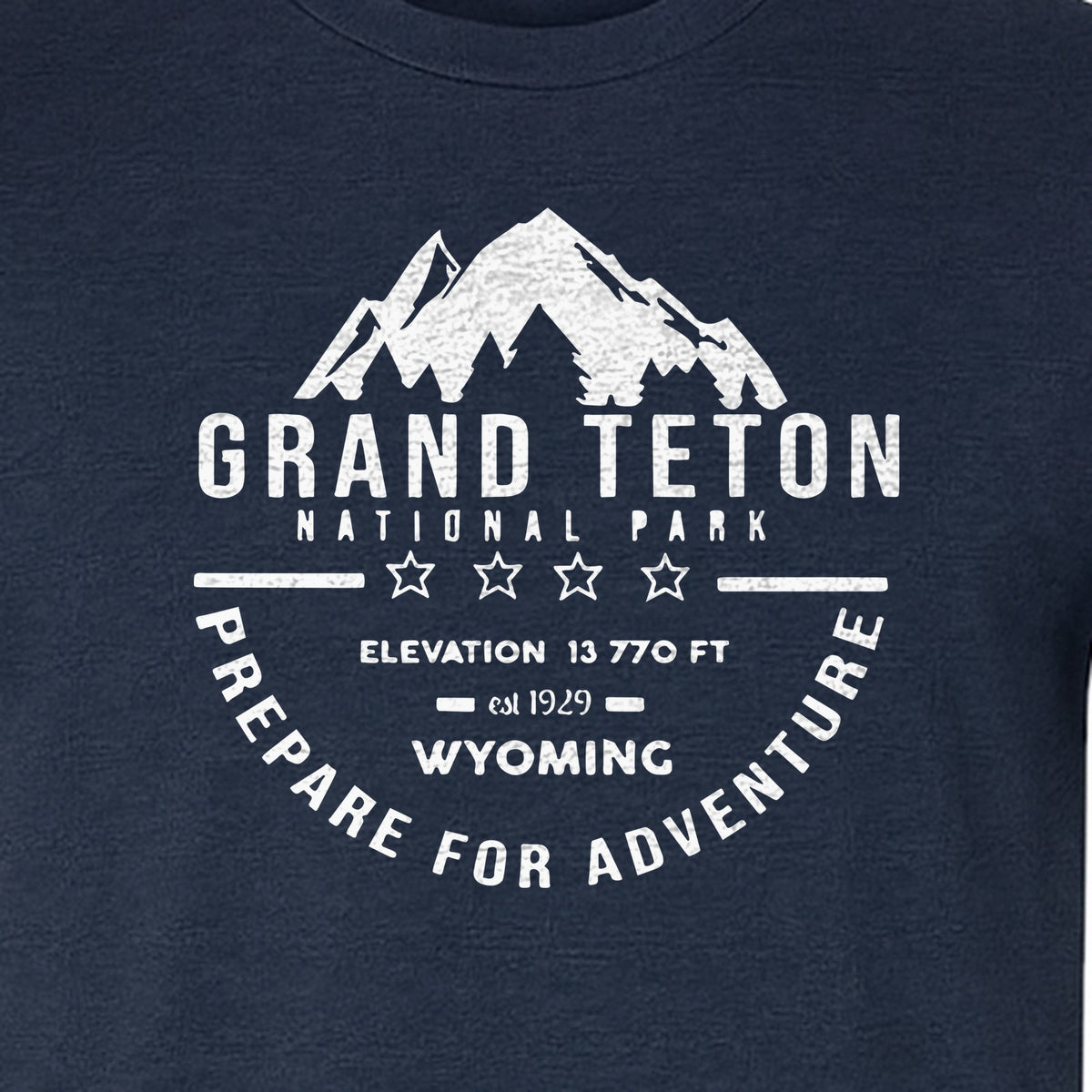 Grand Teton National Park T-Shirt, Wyoming Mountain Hiking Adventure Graphic for Campers and Travelers