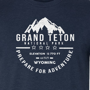 Grand Teton National Park T-Shirt, Wyoming Mountain Hiking Adventure Graphic for Campers and Travelers