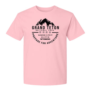 Grand Teton National Park T-Shirt, Wyoming Mountain Hiking Adventure Graphic for Campers and Travelers