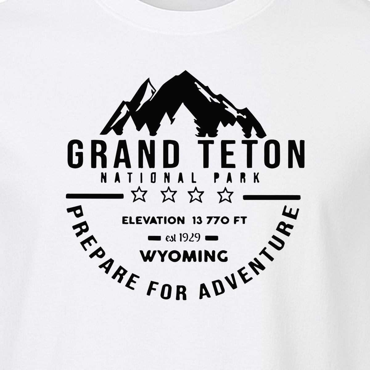 Grand Teton National Park T-Shirt, Wyoming Mountain Hiking Adventure Graphic for Campers and Travelers