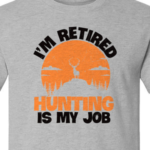 Hunting Retirement T-Shirt with Distressed Deer Graphic, Outdoor Gift for Retired Dads and Grandpas