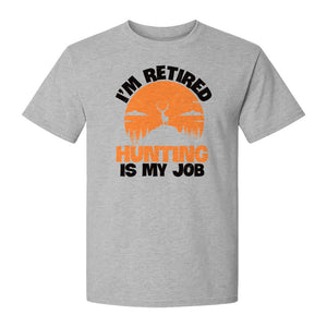 Hunting Retirement T-Shirt with Distressed Deer Graphic, Outdoor Gift for Retired Dads and Grandpas