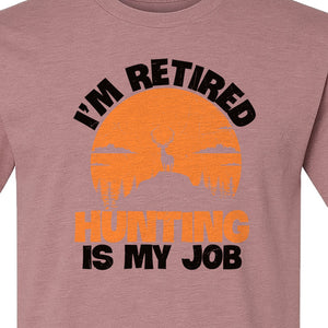 Hunting Retirement T-Shirt with Distressed Deer Graphic, Outdoor Gift for Retired Dads and Grandpas