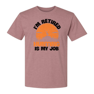 Hunting Retirement T-Shirt with Distressed Deer Graphic, Outdoor Gift for Retired Dads and Grandpas