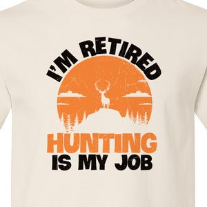 Hunting Retirement T-Shirt with Distressed Deer Graphic, Outdoor Gift for Retired Dads and Grandpas