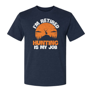 Hunting Retirement T-Shirt with Distressed Deer Graphic, Outdoor Gift for Retired Dads and Grandpas